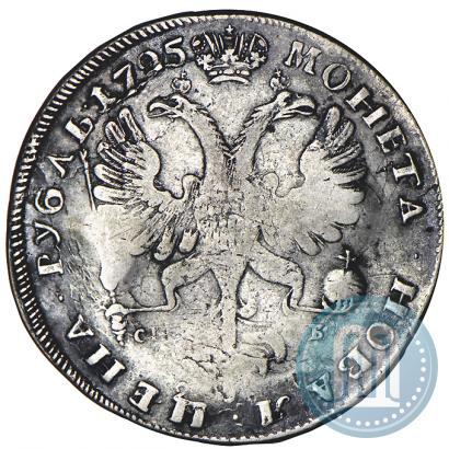 Picture 1 rouble 1725 year СПБ "Petersburg type, portrait turned to the left"