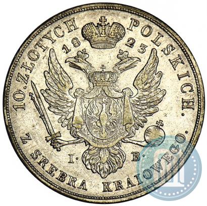 Picture 10 złotych 1823 year IB 