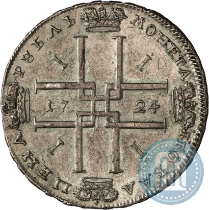 Фото 1 рубль 1724 года  "Портрет в античных доспехах"
