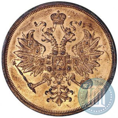 Picture 3 kopecks 1861 year ЕМ 