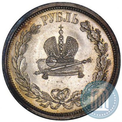 Picture 1 rouble 1883 year ЛШ "On the Coronation of Emperor Alexander III"