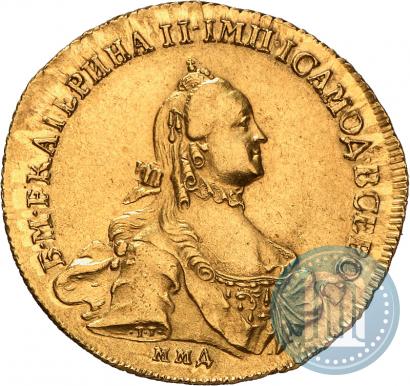 Фото 10 рублей 1762 года ММД 