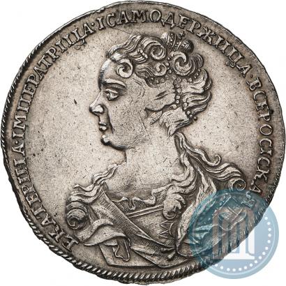 Фото 1 рубль 1726 года  "Московский тип, портрет влево"