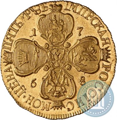 Фото 5 рублей 1758 года СПБ 