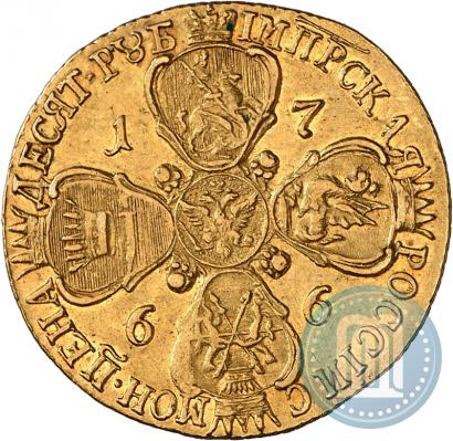 Picture 10 roubles 1766 year СПБ 
