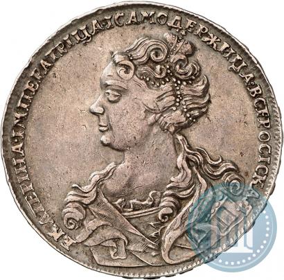 Picture 1 rouble 1726 year  "Moscow type, portrait turned to the left"