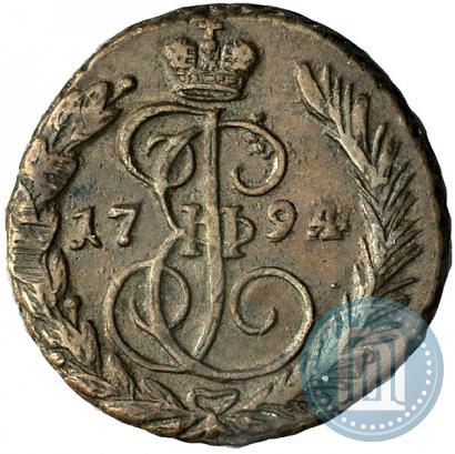 Picture 1 kopeck 1794 year ЕМ 