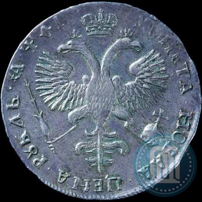 Фото 1 рубль 1719 года OK "Портрет в латах"