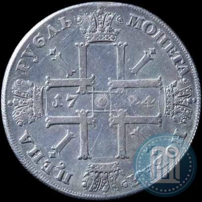 Picture 1 rouble 1724 year СПБ "Sun rouble, portrait in armour"