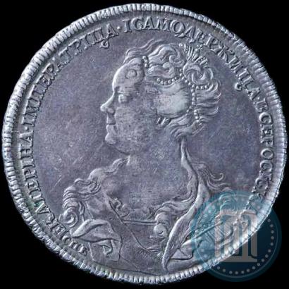 Picture 1 rouble 1725 year СПБ "Petersburg type, portrait turned to the left"