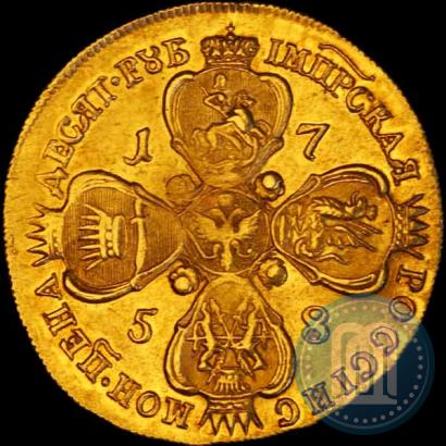Picture 10 roubles 1758 year ММД 