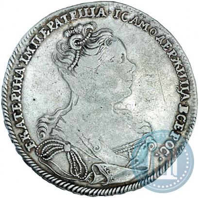 Фото 1 рубль 1726 года  "Московский тип, портрет вправо"