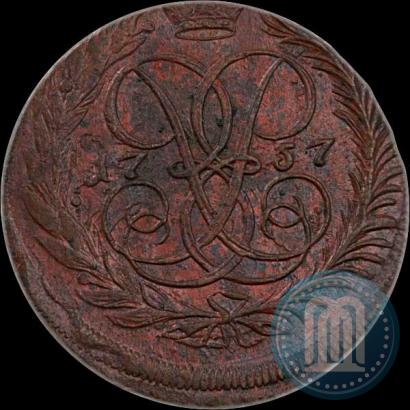 Фото 2 копейки 1757 года  "Номинал под Св. Георгием"