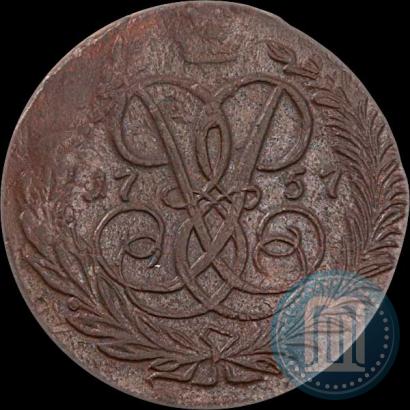 Фото 2 копейки 1757 года  "Номинал над Св. Георгием"