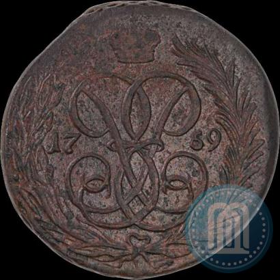 Picture 1 kopeck 1759 year  