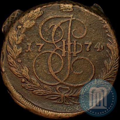 Picture 5 kopecks 1774 year ЕМ 