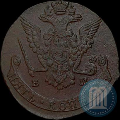 Picture 5 kopecks 1777 year ЕМ 