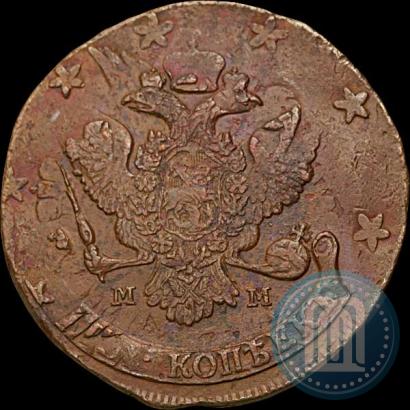 Фото 5 копеек 1788 года ММ 