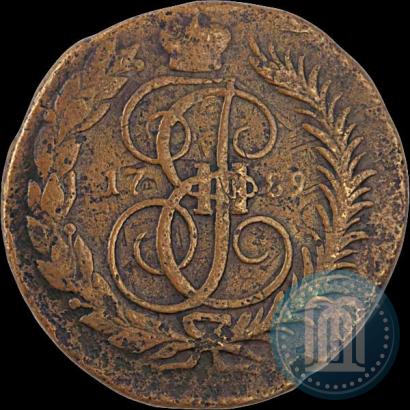 Фото 2 копейки 1789 года ММ 