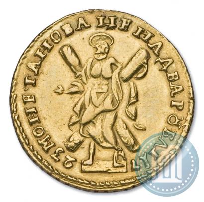 Фото 2 рубля 1723 года  "Портрет в античных доспехах"