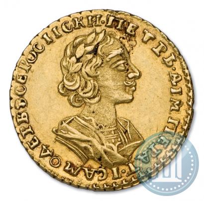Picture 2 roubles 1724 year  "Portrait in ancient armour"