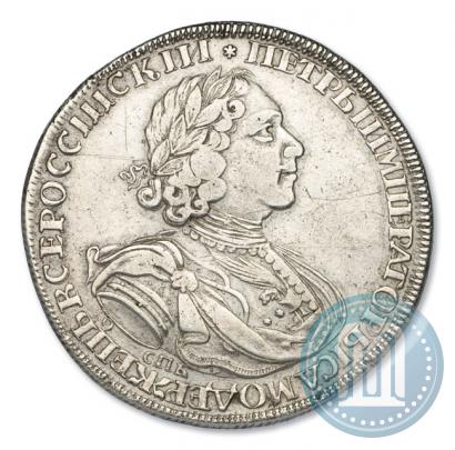 Фото 1 рубль 1724 года СПБ "Солнечный, в латах"