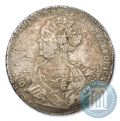 Picture 1 rouble 1725 year СПБ "Petersburg type, portrait turned to the left"