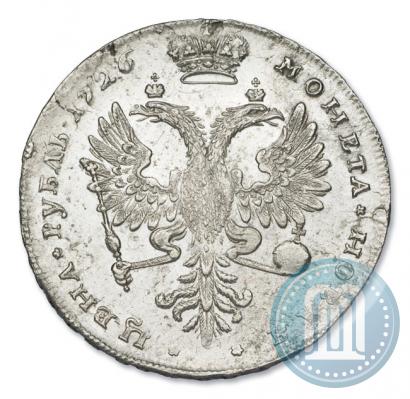 Фото 1 рубль 1726 года  "Московский тип, портрет вправо"