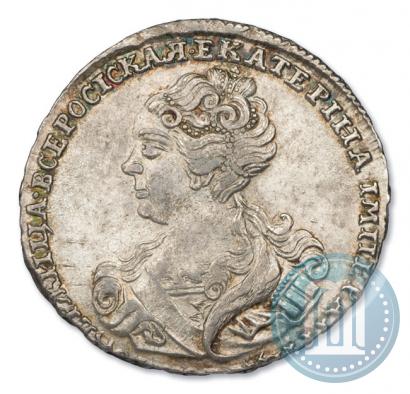 Фото Полтина 1726 года  "Московский тип, портрет влево"