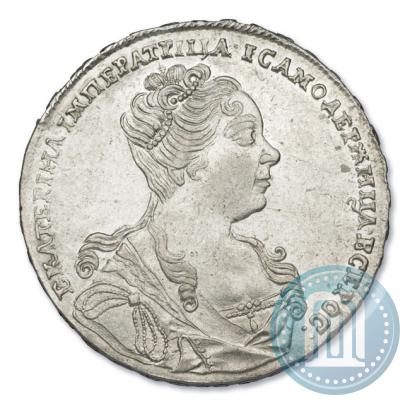 Picture 1 rouble 1727 year  "Moscow type, portrait turned to the right"