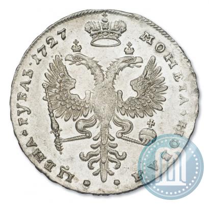 Picture 1 rouble 1727 year  "Moscow type, portrait turned to the right"