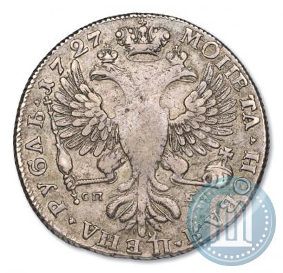 Picture 1 rouble 1727 year СПБ "Petersburg type, portrait turned to the right"