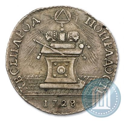 Picture Token Coin 1728 year  "Coronation of the Emperor Peter II"