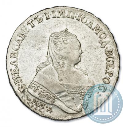 Фото 1 рубль 1754 года ММД-МБ 