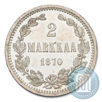 Picture 2 markkaa 1870 year S 