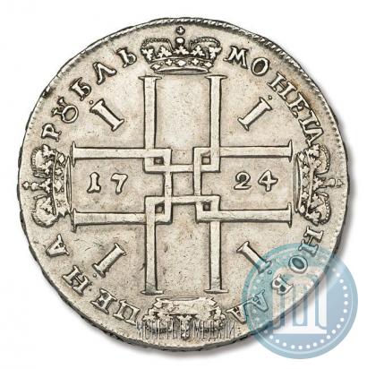 Фото 1 рубль 1724 года  "Портрет в античных доспехах"