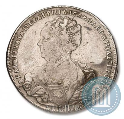 Фото 1 рубль 1725 года СПБ "Петербургский тип, портрет влево"