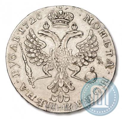Picture 1 rouble 1726 year  "Moscow type, portrait turned to the left"