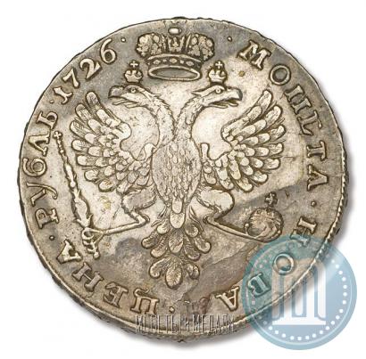 Picture 1 rouble 1726 year  "Moscow type, portrait turned to the left"
