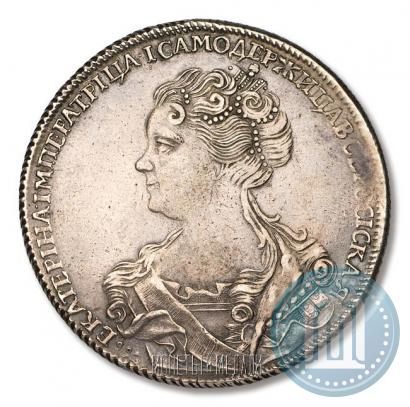 Picture 1 rouble 1726 year СПБ "Petersburg type, portrait turned to the left"