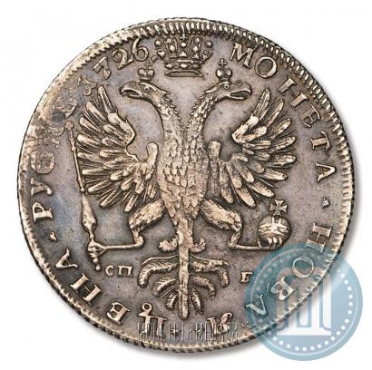 Picture 1 rouble 1726 year СПБ "Petersburg type, portrait turned to the left"