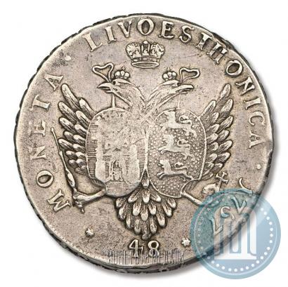 Picture 48 kopecks 1757 year  "For Livonia"
