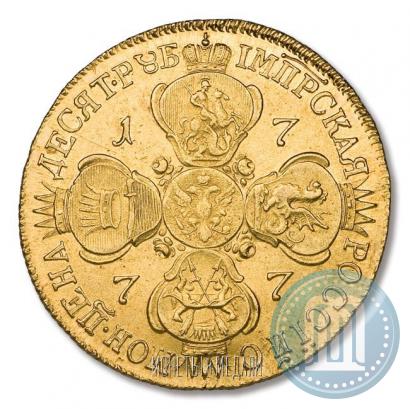 Picture 10 roubles 1777 year СПБ 