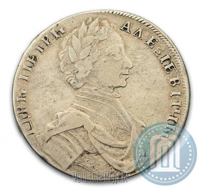 Фото 1 рубль 1712 года  "Портрет работы С. Гуэна"