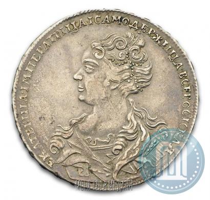Фото 1 рубль 1726 года  "Московский тип, портрет влево"