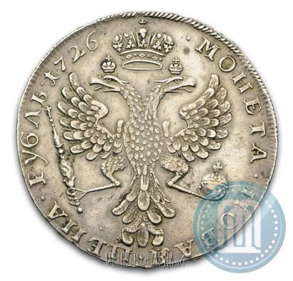 Фото 1 рубль 1726 года  "Московский тип, портрет влево"