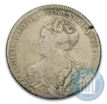 Picture 1 rouble 1726 year СПБ "Petersburg type, portrait turned to the left"