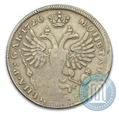 Picture 1 rouble 1726 year СПБ "Petersburg type, portrait turned to the left"