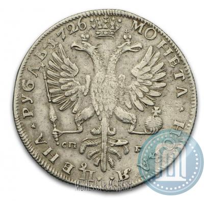 Picture 1 rouble 1726 year СПБ "Petersburg type, portrait turned to the left"