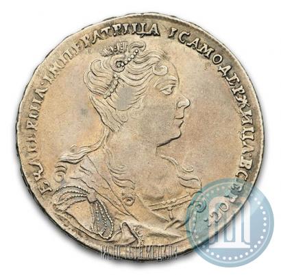 Picture 1 rouble 1727 year  "Moscow type, portrait turned to the right"